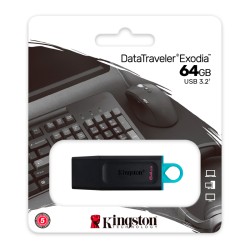 Kingston DataTraveler Exodia 64GB USB Flash Drive, USB 3.2 Gen 1